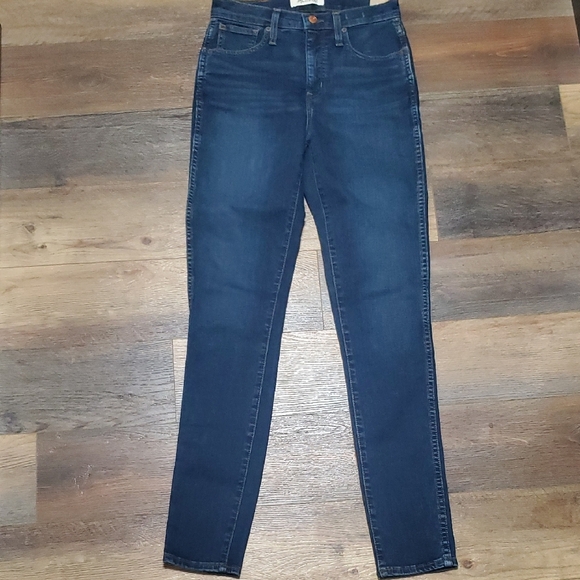 Madewell Blue Skinny Jeans with Tapered Stretch Fit - Picture 1 of 9